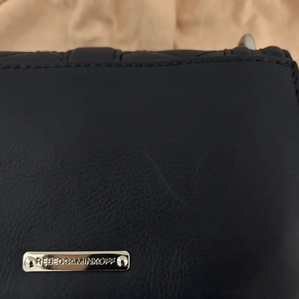 Rebecca Minkoff Mini Love‎ Quilted Leather Crossbody Bag Navy Blue